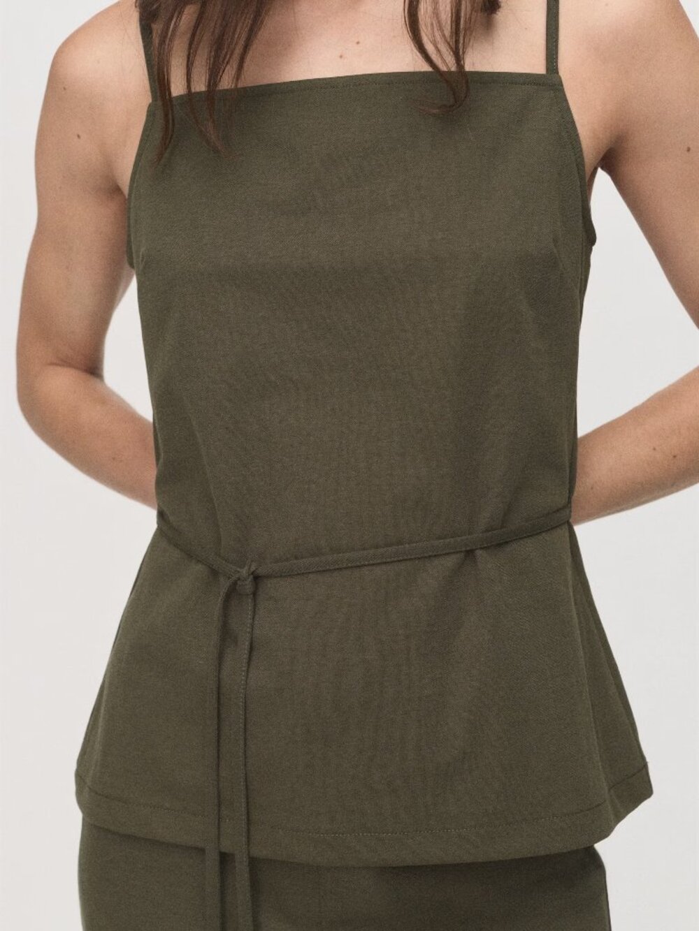 Mango‎ NWT Boatneck Top with Waist Tie